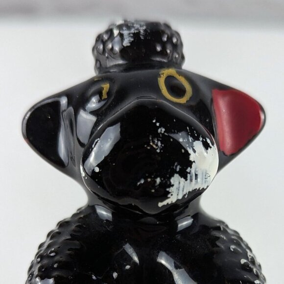 Vintage 50s/60s Black Poodle Ceramic Salt Shaker - Picture 2 of 9